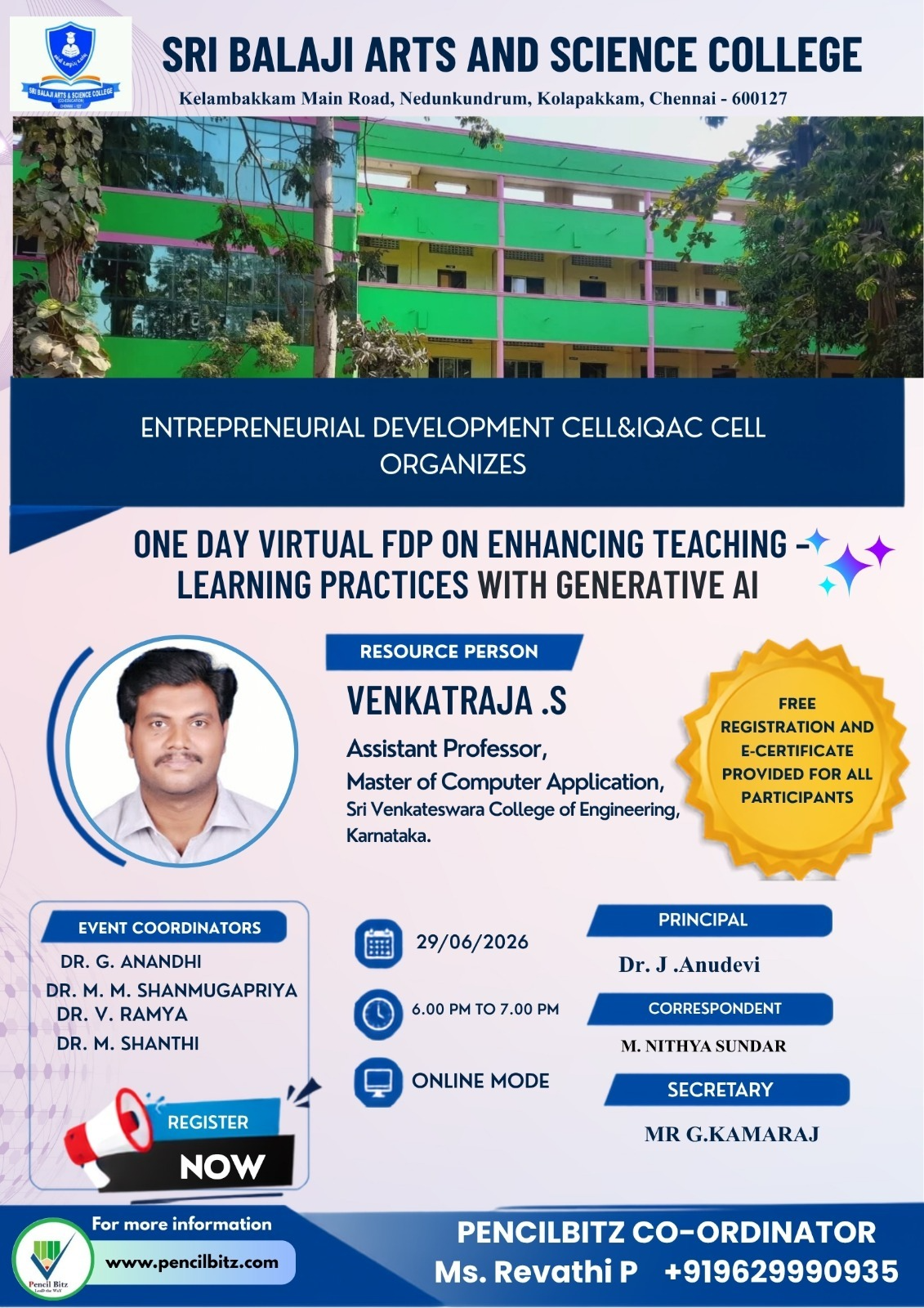 Sri Balaji Arts And Science College  